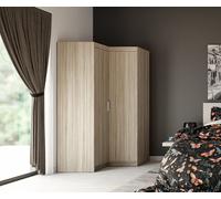 BEAUTYSOFA Armoire d'angle ELENA 2D - Armoire pour le salon, la chambre et le couloir - Couleur : chêne sonoma