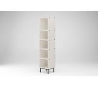 Beautysofa Bibliothèque Élégante moderne haute étroite Étagère de stockage Arrocco , Couleur : blanc
