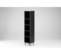 Beautysofa Bibliothèque Étagère de stockage Arrocco moderne et élégante, haute et étroite, couleur : noir,