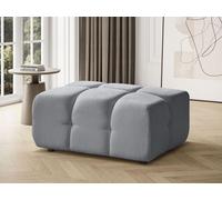BEAUTYSOFA BONA chaise 95cm - élégant, grand et confortable pouf - gris clair (Raven 06)