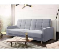 BEAUTYSOFA Canapé CARMEN avec fonction de couchage pour le salon, 3 places couleur : gris (Manila 16)