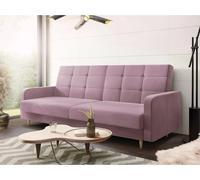 BEAUTYSOFA Canapé CARMEN avec fonction de couchage pour le salon, 3 places couleur : rose (Manille 9)