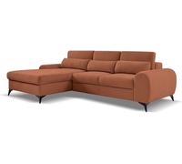 BEAUTYSOFA Canapé d'angle MILAN L - Gauche Canapé d'angle avec fonction sommeil & coffre de lit - Rust (Sereno688)