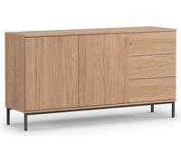 Beautysofa Commode Querty, largeur 150 cm, deux portes Sideboard avec méthode "push to open", avec 3x tiroirs (Couleur : Hikora)
