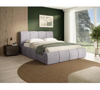 BEAUTYSOFA Exclusive lit capitonné BONNY 140x200 cm - Lit design avec matelas à lattes et grille - rose (Magic Velvet 2255)