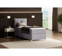 BEAUTYSOFA Lit armoire moderne HELEN MINI - lit avec matelas à ressorts Lit capitonné 100x200cm avec surmatelas Lit simple - gris (soro90)