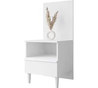 BEAUTYSOFA Table de nuit STELLA - Table de nuit design avec tiroir (blanc)