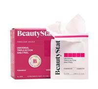 BeautyStat Tampon exfoliant quotidien triple action en une étape pour un teint inégal, une texture, des ridules et des pores étendus : tampon exfoliant doux avec AHA, BHA et glucosamine pour