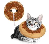 BEAUTYZOO Collier conique pour chat doux, collier de récupération pour chat après une chirurgie pour arrêter de lécher, collier rond Elizabeth réglable pour animaux de compagnie, coussin mignon en
