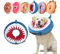 BEAUTYZOO Cône alternatif après chirurgie pour chiens de petite, moyenne et grande taille, collier conique souple gonflable pour chiens et chats, collier de convalescence pour arrêter de lécher, bleu
