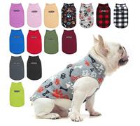 BEAUTYZOO Pull en polaire pour petit chien, veste d'hiver avec anneau en D pour chiots de taille XS, S, chiens de taille moyenne, vêtements pour chien par temps froid, coupe-vent pour garder au chaud,