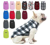 BEAUTYZOO Pull en polaire pour petit chien, veste d'hiver avec anneau en D pour chiots de taille XS, S, chiens de taille moyenne, vêtements pour chien par temps froid, coupe-vent pour garder au chaud,