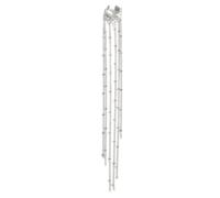 Beaux bijoux d ' oreille, perle d ' imitation délicate et manchettes à franges gracieuses, manchette de décoration à la mode