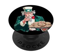 Beaux Biscuits avec Sam américain pour Les Amateurs de Noël PopSockets PopGrip Adhésif