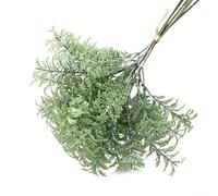 Beaux bouquets de fleurs d'artemisia artificielles pour décoration de salon et de bureau (vert foncé)