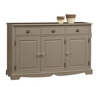 Beaux Meubles Pas Chers - Buffet Taupe 3 Portes 3 Tiroirs