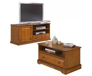 Beaux Meubles Pas Chers Meuble TV et Table Basse Plaqués Merisier