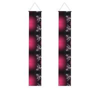 Beaux papillons - Bannière de porche décorative (verticale) - Bannière de bienvenue adaptée pour une suspension en extérieur - 30 x 188 cm