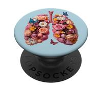 Beaux poumons et Fleurs artistiques PopSockets PopGrip Adhésif