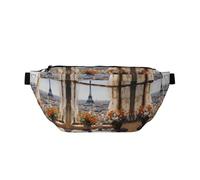 Beaux pylônes au loin, sac banane de course polyvalent, léger, respirant et réglable pour voyage, cyclisme et utilisation quotidienne