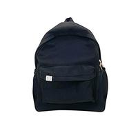 Beaux sacs à dos pour filles adolescents hommes femmes adultes mode couleur unie chaîne nylon boucle réglable sac à dos étudiant sacs à dos école dames, Noir , taille unique