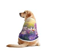 Beaux T-shirts pour animaux de compagnie à motif de fleurs, vêtements pour chiens de grande et moyenne taille, chemises confortables pour chien, parfaites pour un usage quotidien