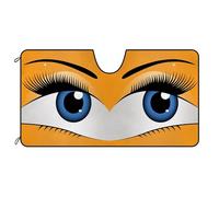 Beaux Yeux Orange Drôles Pare Soleil Voiture Imperméable Protecteur De Pare-Brise Pliable Pare-Soleil Avant Universelle pour Été Véhicules Vus M