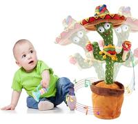 BEAUXI Cactus Qui Danse et Répète, Maraca Chantant et Dansant, Jouet Drôle pour Enfants, Lumineux et électronique, Hauteur 35cm