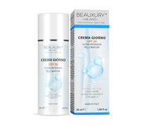Beauxury Milano Crème de jour SPF 30, anti-âge et anti-rides à l'acide hyaluronique, idéale pour les peaux matures, effet hydratant et raffermissant avec protection solaire, 50 ml