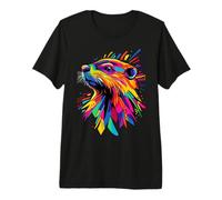 Beaver Lovers Splash Art Color Design Castor T-Shirt Haut de Gamme