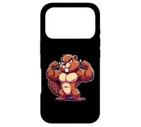 Beaver Muscles Flexing Fan Lover Bodybuilding Gym Workout Coque pour iPhone 17 Pro