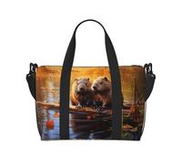 Beaver Working3 Sac de sport pour femme, sac de sport pour week-end, sac fourre-tout pour articles personnels, noir, One Size