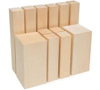 BeaverCraft Blocs de Tilleul BW12 pcs - Ensemble de Bois Tendre Non Fini pour Sculpture et Artisanat, Blocs pour Taillage