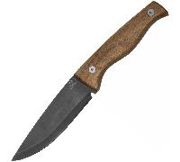 Beavercraft BSH3 Nightfall Couteau Bushcraft en Acier Carbone Lame Bleue Manche en Noyer avec Étui e
