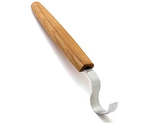 BeaverCraft Couteau à crochet SK2L - Lame de chêne de 3 cm - Couteau de sculpture sur bois pour bol, tasses, cuillères, sculpture sur bois pour gaucher - Outils incurvés pour débutants