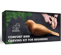 BeaverCraft, DIY01 Set de Couteau de Sculpture sur Bois Oiseau Confort DIY - Kit de Départ Complet de Couteau à Découper pour Débutants Adultes et Adolescents - Hobby Couteau à Découper