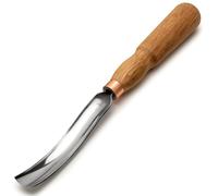 BeaverCraft Gouge à Sculpter le Bois Ciseau 7L/22 Outils de Sculpture sur Bois Gouge à Bois Lame en Acier au Carbone Poignée en Bois Gouge Radiale Bois Durs et Tendres Gouge Longue Courbée G7L/22