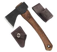 BeaverCraft Hache AX1 avec Étui - Hache Forgée Bushcraft pour Camping et Jardinage, Petite Hache pour Couper et Fendre, Outil Sculpture