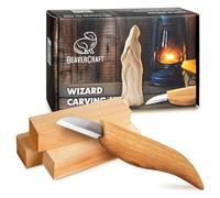 BeaverCraft Kit de sculpture sur bois pour débutants, Kit de gravure sur bois pour débutants - Outils de sculpture sur bois Kit de travail sur bois pour adultes et adolescents DIY03 Wizard