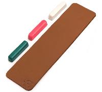 Beavercraft Longue Sangle en Cuir pour Aiguisage avec 3 Composés de Polissage (Vert, Blanc, Rose) LS