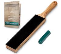 BeaverCraft LS6P1 Kit d'affûtage en cuir avec pâte à polir pour aiguiser les couteaux Bloc de pales de 36 x 5 cm pour l'affûtage des bois