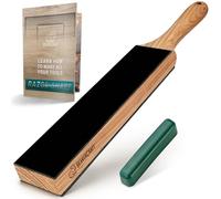 BeaverCraft LS6P1 Kit d'affûtage en cuir avec pâte à polir pour aiguiser les couteaux Bloc de pales de 36 x 5 cm pour l'affûtage des bois