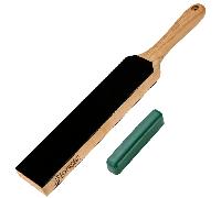 Beavercraft Petit Strop en Cuir Double Face avec P01 Pâte à Polir LS