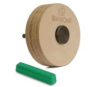 BeaverCraft PW1 Roue d’affûtage pour couteaux 7 cm - Disque en cuir avec pâte à polir - Roue de polissage et d’aiguisage pour couteaux, ciseaux à bois et outils de sculpture sur bois
