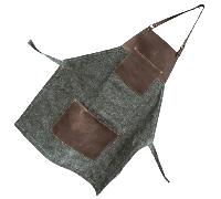 Beavercraft Tablier de sculpture en toile marron avec cuir AP4