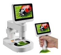 BEAVERLAB Microscope numérique 4,0" IPS, 100X-1600X Microscope de Poche, 1080P HD Microscope USB WiFi, Microscope Portable avec 8 lumières LED réglables, Microscope pour téléphone Portable pour PC/TV