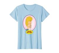 Beavis and Butt-Head Beavis Portrait T-Shirt, Femme, Bleu Céleste, XXL