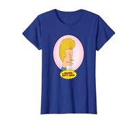 Beavis and Butt-Head Beavis Portrait T-Shirt, Femme, Bleu Royal, L
