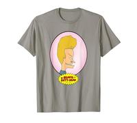 Beavis and Butt-Head Beavis Portrait T-Shirt, Homme, Ardoise, XL