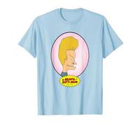 Beavis and Butt-Head Beavis Portrait T-Shirt, Homme, Bleu Céleste, M